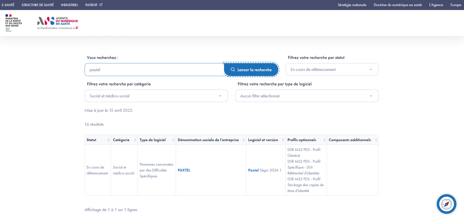 Paxtel en cours de référencement Ségur